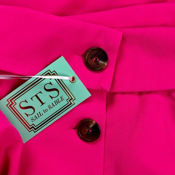 Sail to Sable Cowl Hot Pink Neck Shift Dress Med Barbie Retro Barbiecore Dress - Picture 8 of 8